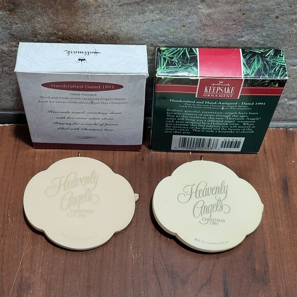 Hallmark Heavenly Angels Christmas Ornament 1991 & 1993 - Picture 2 of 11